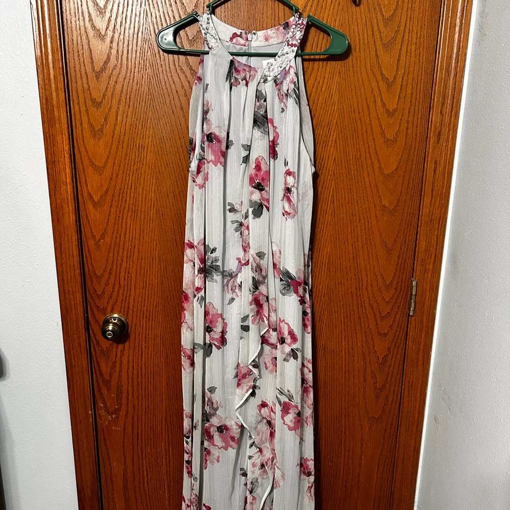 Pale blue floral dress
